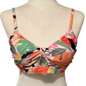 Kona Sol Bikini Top Floral Size Medium